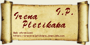 Irena Pletikapa vizit kartica